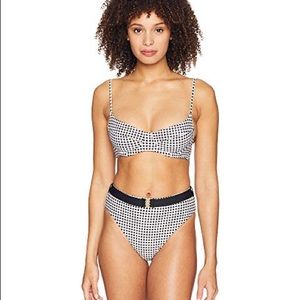 Onia X Weworewhat Gingham Bikini Top